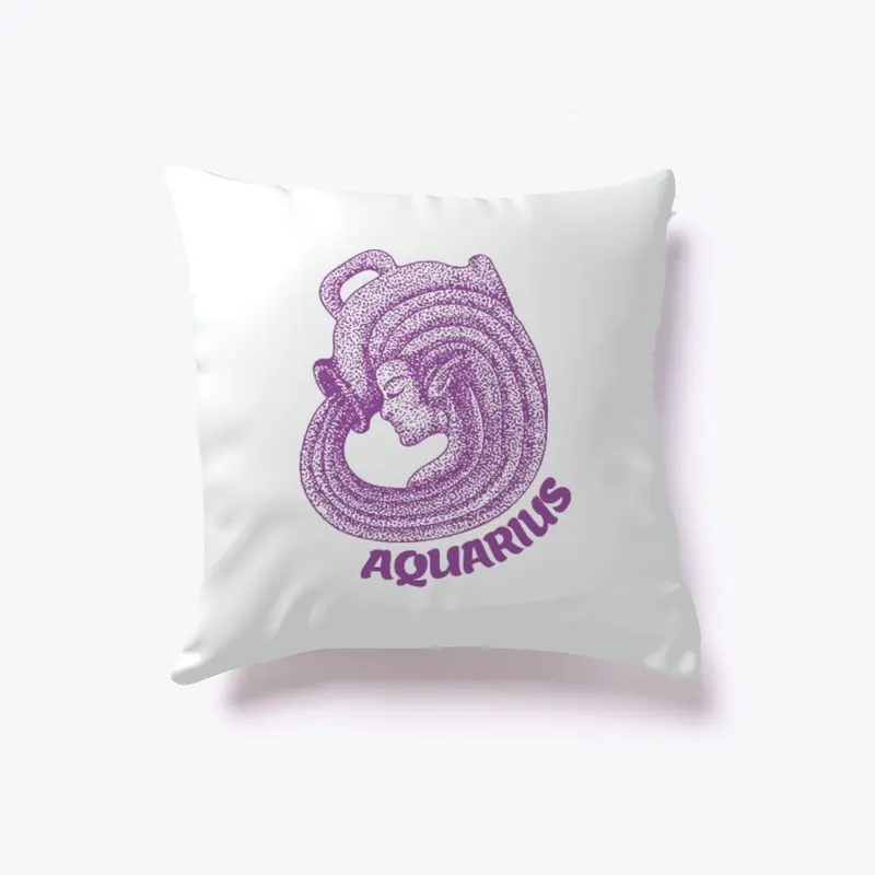 AQUARIUS Purple Indoor Pillow