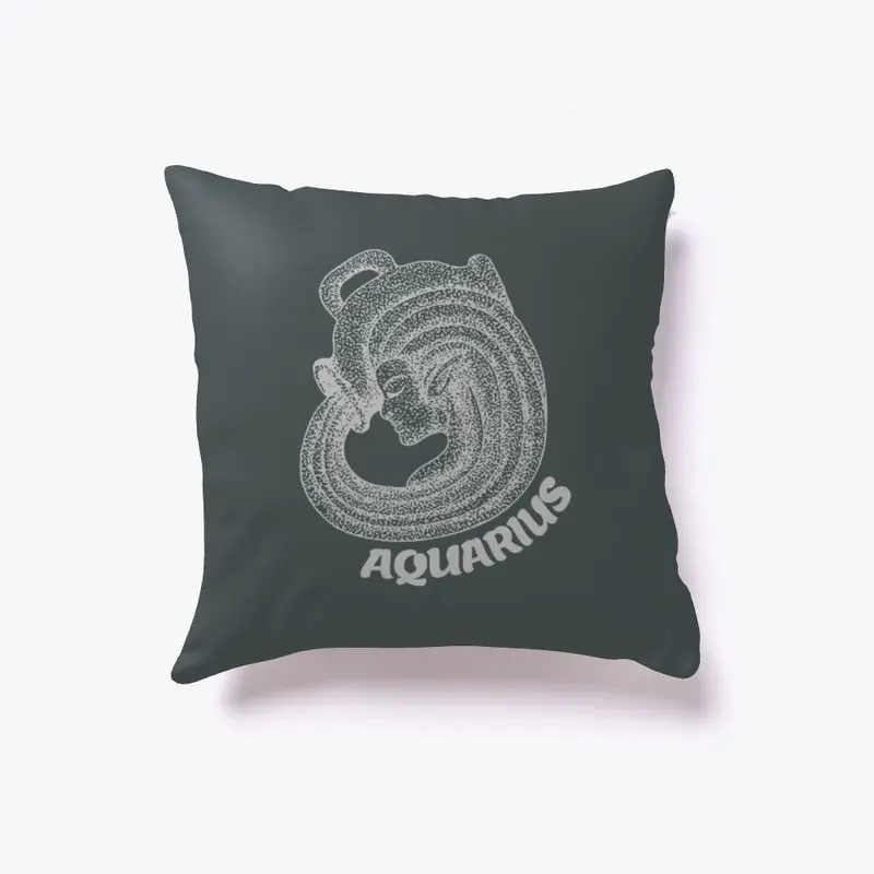 AQUARIUS Grey Indoor Pillow