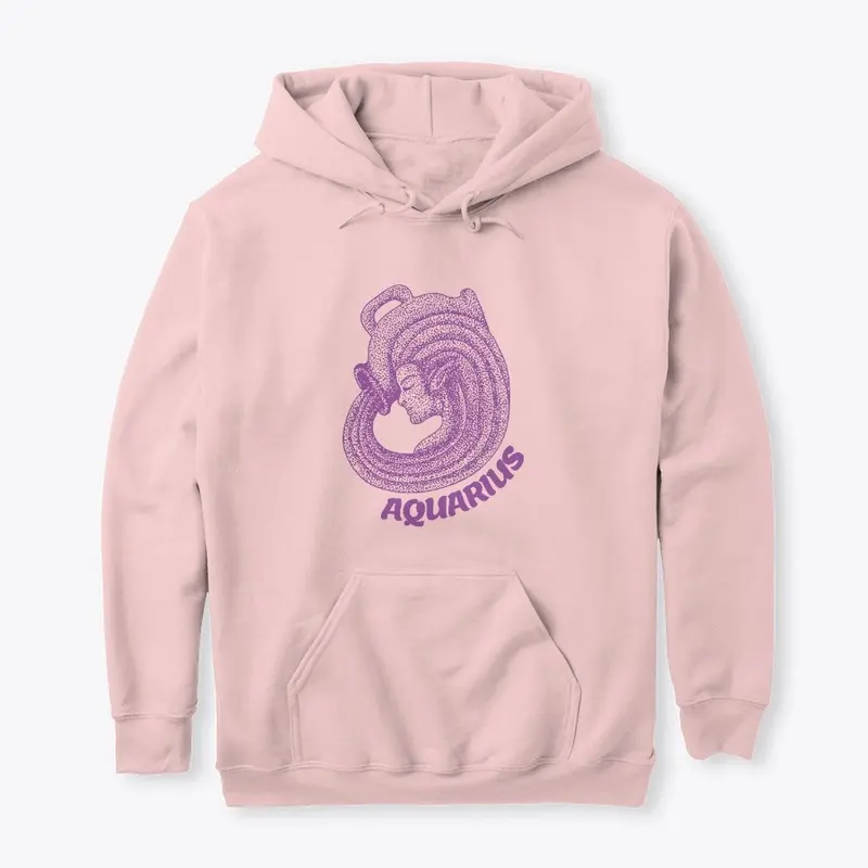 AQUARIUS Purple Classic Pullover Hoodie 